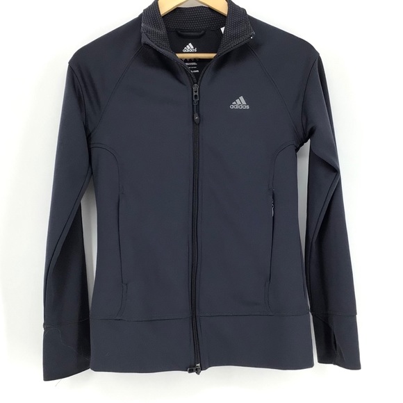 adidas Jackets & Blazers - Adidas Grey Full Zip Long Sleeve Jacket